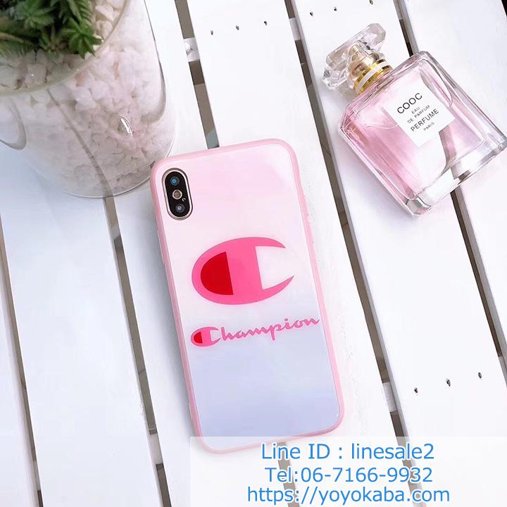 チャンピオン iPhone7 PLUS 携帯ケース素敵なピンク光反射