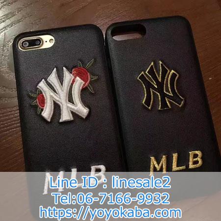 MLB NY iphone8ケース コラボ 野球風