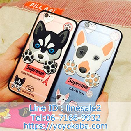 シュプリーム iPhone8かわいいケース 犬 ペット