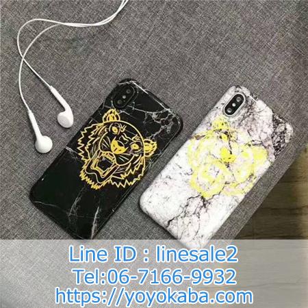 iphone8/xペアカバー ケンゾー風 大理石柄