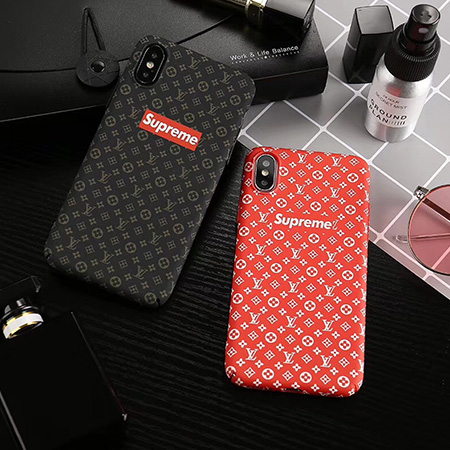 LV SUPREME コラボ iophoneXケースiphone8ペアケース