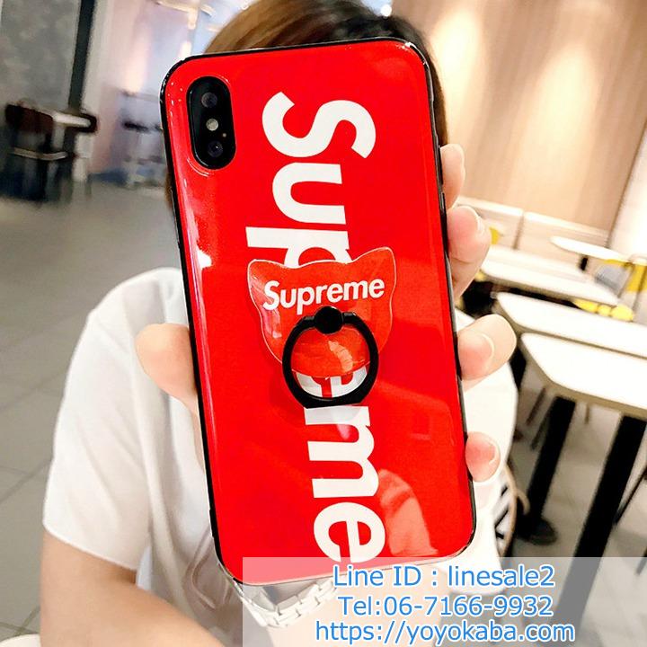 欧米supreme iPhone8ケース 人気ケース レッド