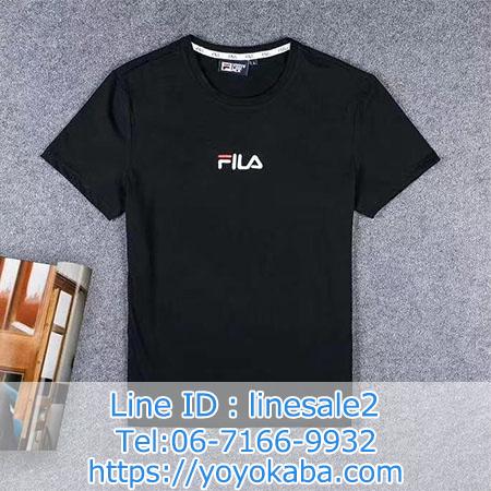 Fila T-shirts 刺繍logo フィラシャツ 通気性いい