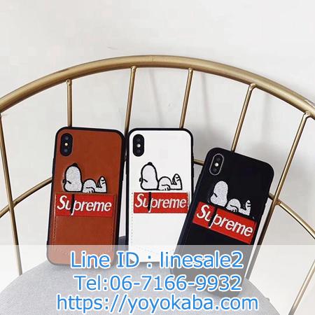 SUPREME スヌーピー iPhoneXSケース カワイイ