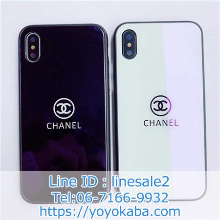 CHANEL iPhoneXS/XR/X ケース 背面ガラス 