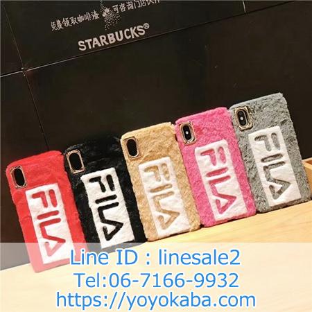 FILA iPhoneXSケース フィラ アイフォンXS Max 毛カバー