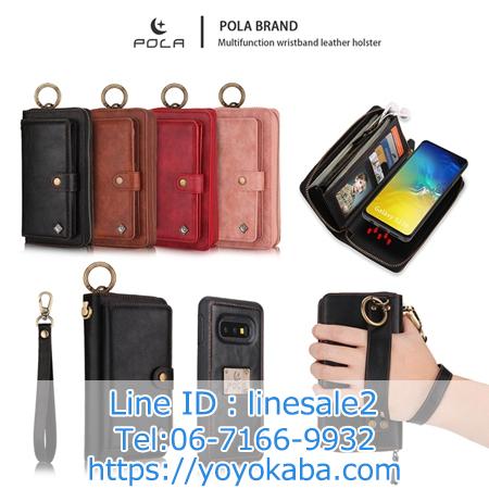 手帳型横開きジッパーマグネット式スマホケース