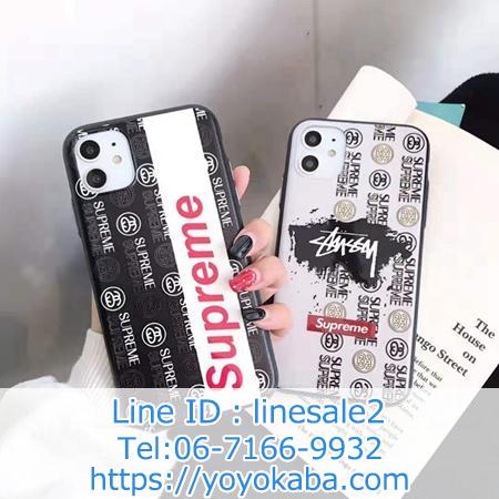 Supreme コラボ Stussy アイフォン11pro max/11proケース