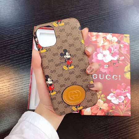 新作のエレガントGucciコラボディズニーMickeyアイフォン12pro携帯ケース 可愛い パロディ風 iphone12pro maxスマホケース お洒落 ブランド 代金引換