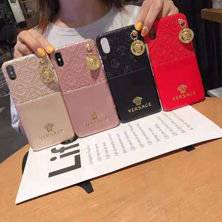 ヴェルサーチ iPhone12pro Max ケース ICカード入れ付き PUレザー VERSACE iPhone12カバー おしゃれ アイフォン12pro携帯ケース ブランド レディース向け