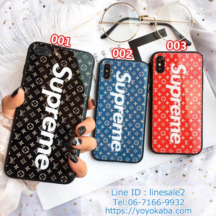 LV supreme 鏡面ガラス iphonex ケース