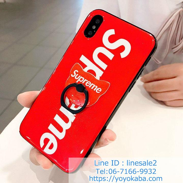 iphone8/7plusケースsupremeリング