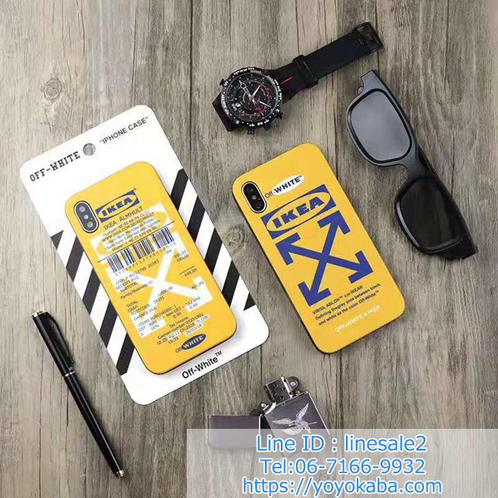 黄色 OFF WHITE x IKEA iPhoneXSケース