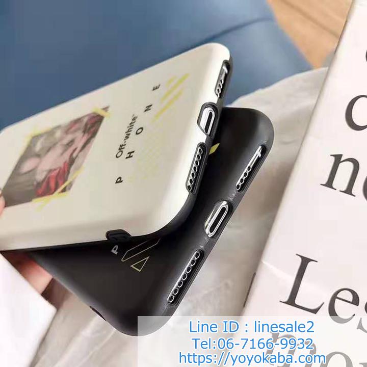 off white 簡潔的 オフホワイト アンチノック iPhonex/8p ペア向け すり傷防止 アイフォンカバー