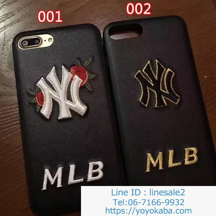 MLB NY iphone8ケース コラボ 野球風