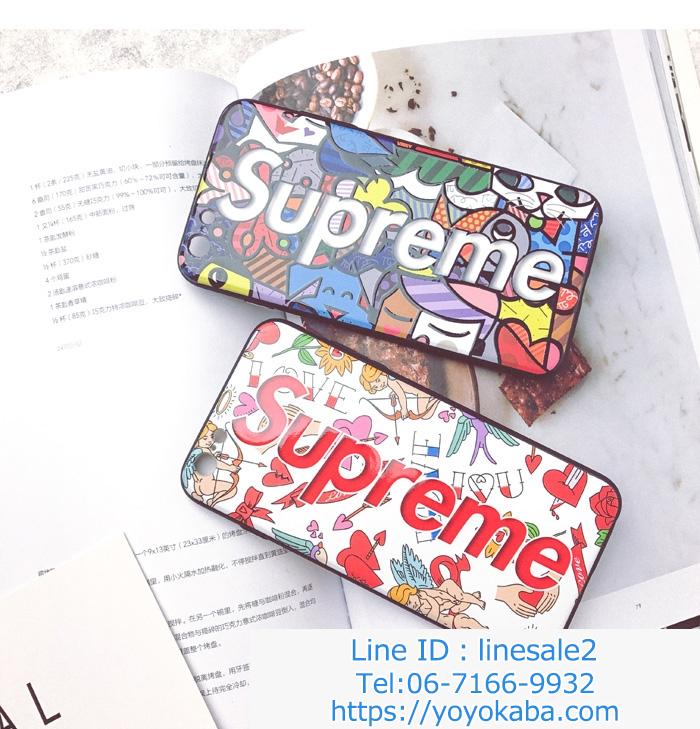 シュプリーム Iphone8 X携帯ケース 可愛い Supreme ジャケット アイフォン7 8 Plusカバー イラスト